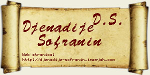 Đenadije Sofranin vizit kartica